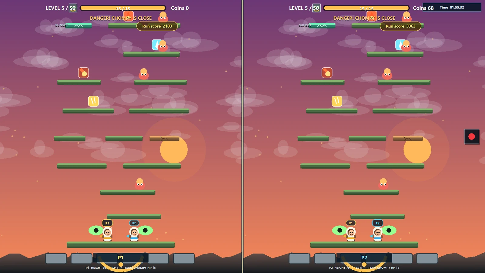 Local two-player gameplay